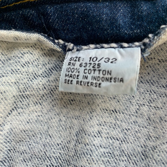 Milano Bay Acid Wash Overalls Sz 10 - Picture 6 of 6